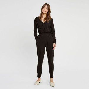 Zara Long Sleeve Black Jumpsuit Size small